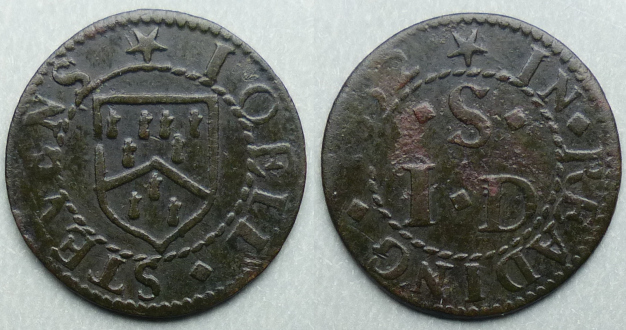Reading, Joel Stevens 1652 farthing
